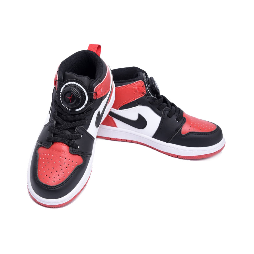 Nike Air Jordan 1 High Kinder Rot und Schwarz Bred Toe Sneaker