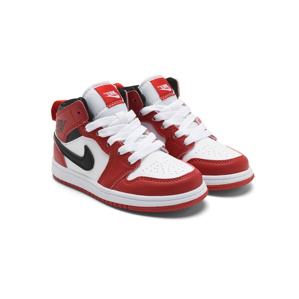 Nike Air Jordan 1 Mid Kinder Chicago Rot Weiß Schwarz