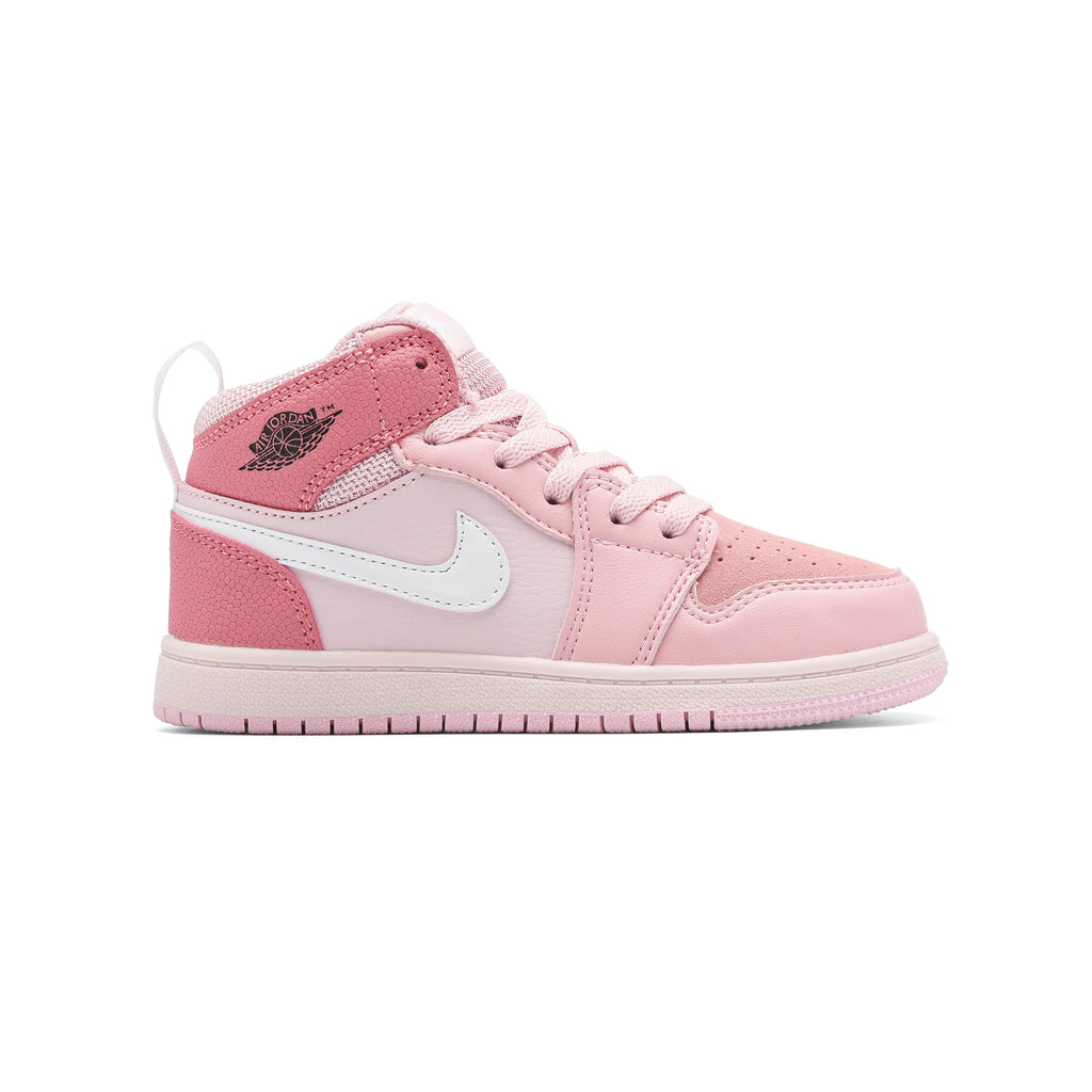 Nike Air Jordan 1 Mid Bambina Rosa Digital Weiß Pastello
