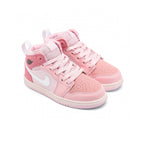 Nike Air Jordan 1 Mid Bambina Rosa Digital Weiß Pastello