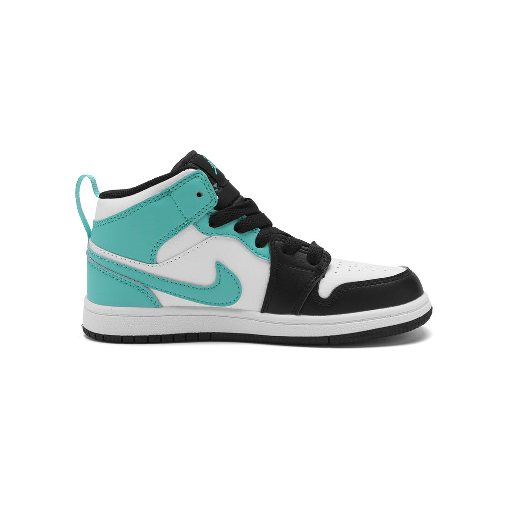 Nike Air Jordan 1 Mid Kinder Tropical Twist Grün Schwarz Weiß