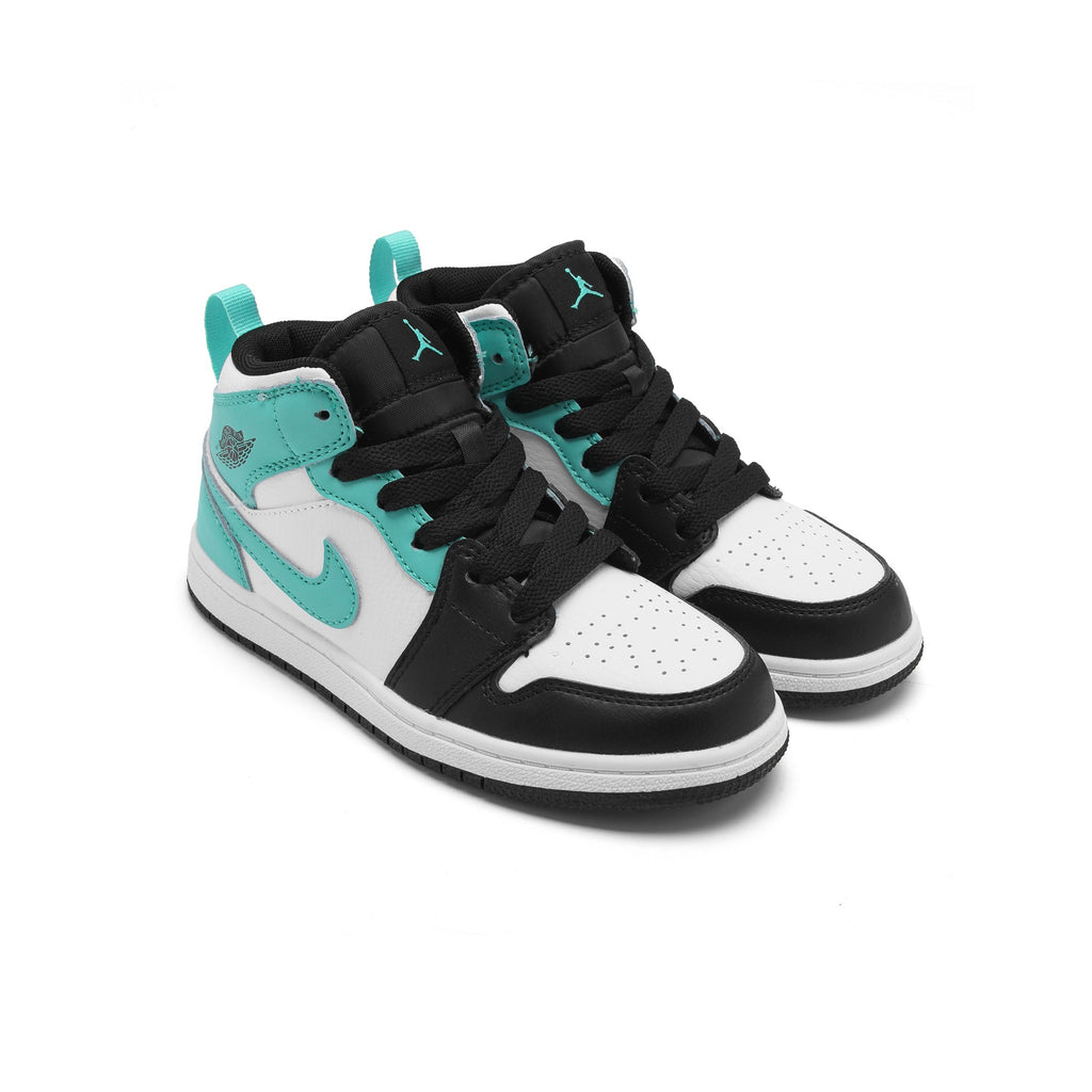 Nike Air Jordan 1 Mid Kinder Tropical Twist Grün Schwarz Weiß