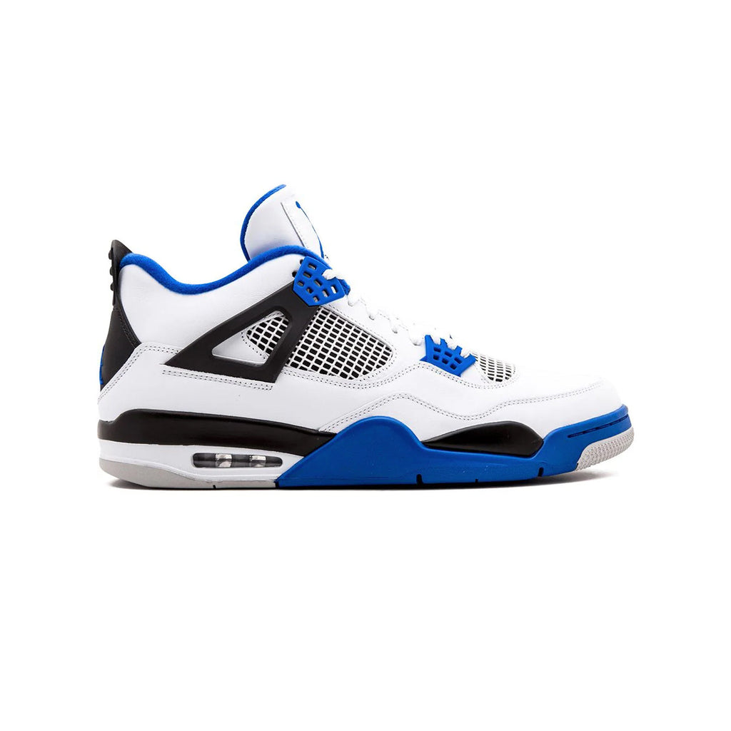 Nike Air Jordan 4 Retro Motorsport Weiß Schwarz Blau Herren