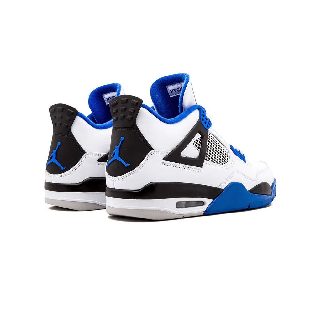 Nike Air Jordan 4 Retro Motorsport Weiß Schwarz Blau Herren
