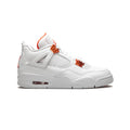 Nike Air Jordan 4 Retro Metallic Orange Weiß Orange Herren