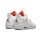 Nike Air Jordan 4 Retro Metallic Orange Weiß Orange Herren