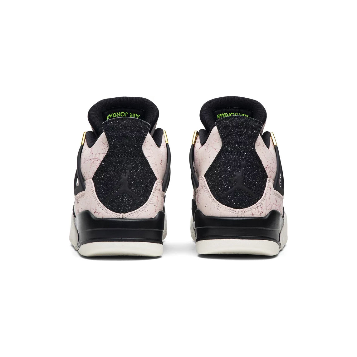 Nike Air Jordan 4 Retro Splatter Rosa Schwarz Gold Damen