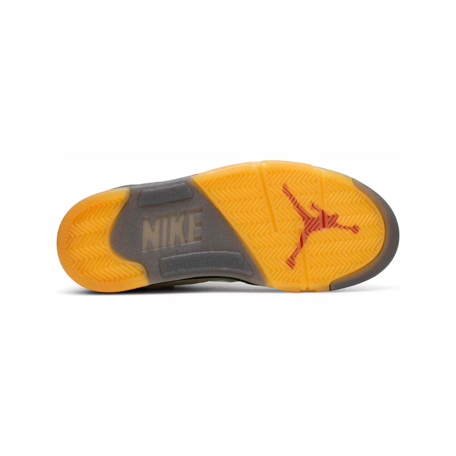 Nike Air Jordan 5 Retro Off-Weiß Sail Weiß Rot Gelb Herren