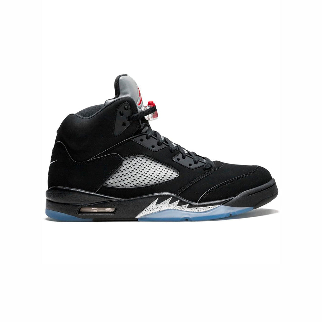Nike Air Jordan 5 Retro Leder Schwarz Silber Herren