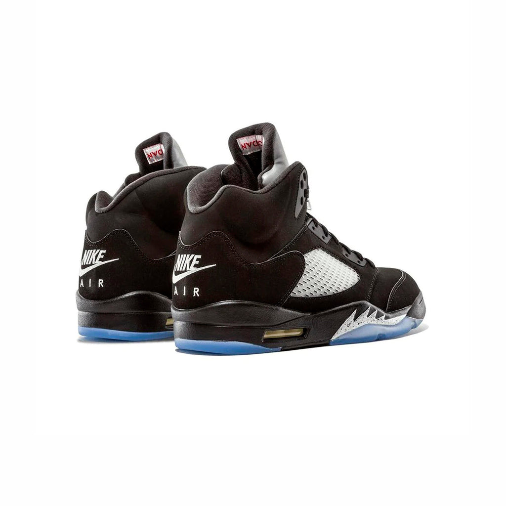 Nike Air Jordan 5 Retro Leder Schwarz Silber Herren