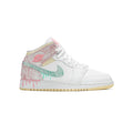 Nike Air Jordan 1 Mid Weiß Rosa Grün Paint Drip Retro