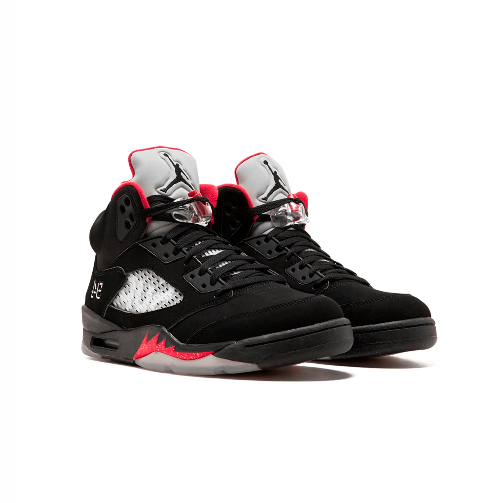 Nike Air Jordan 5 Retro Supreme Schwarz Rot Silber Herren