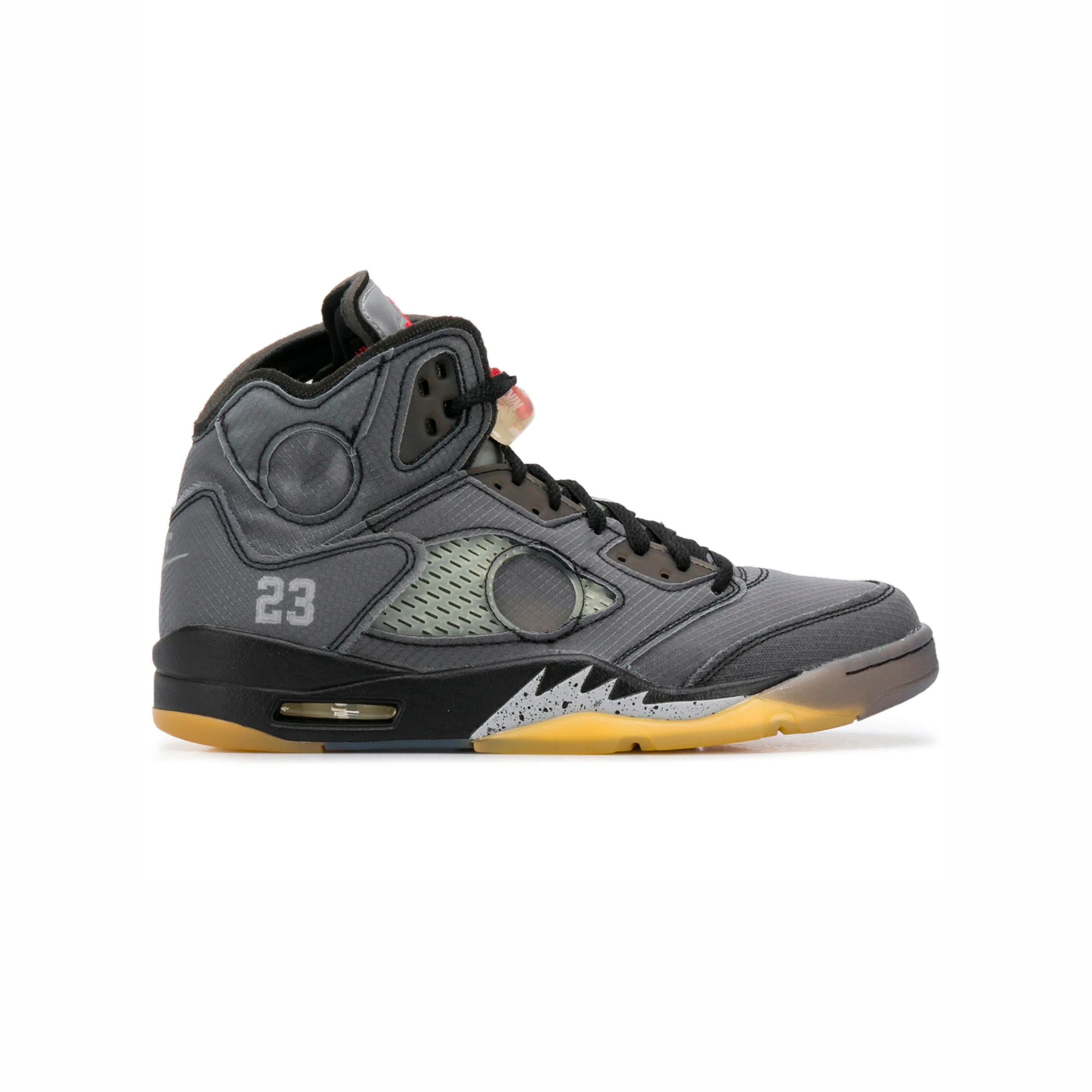 Nike Air Jordan 5 Retro Off-Weiß Grau Schwarz Gelb Herren