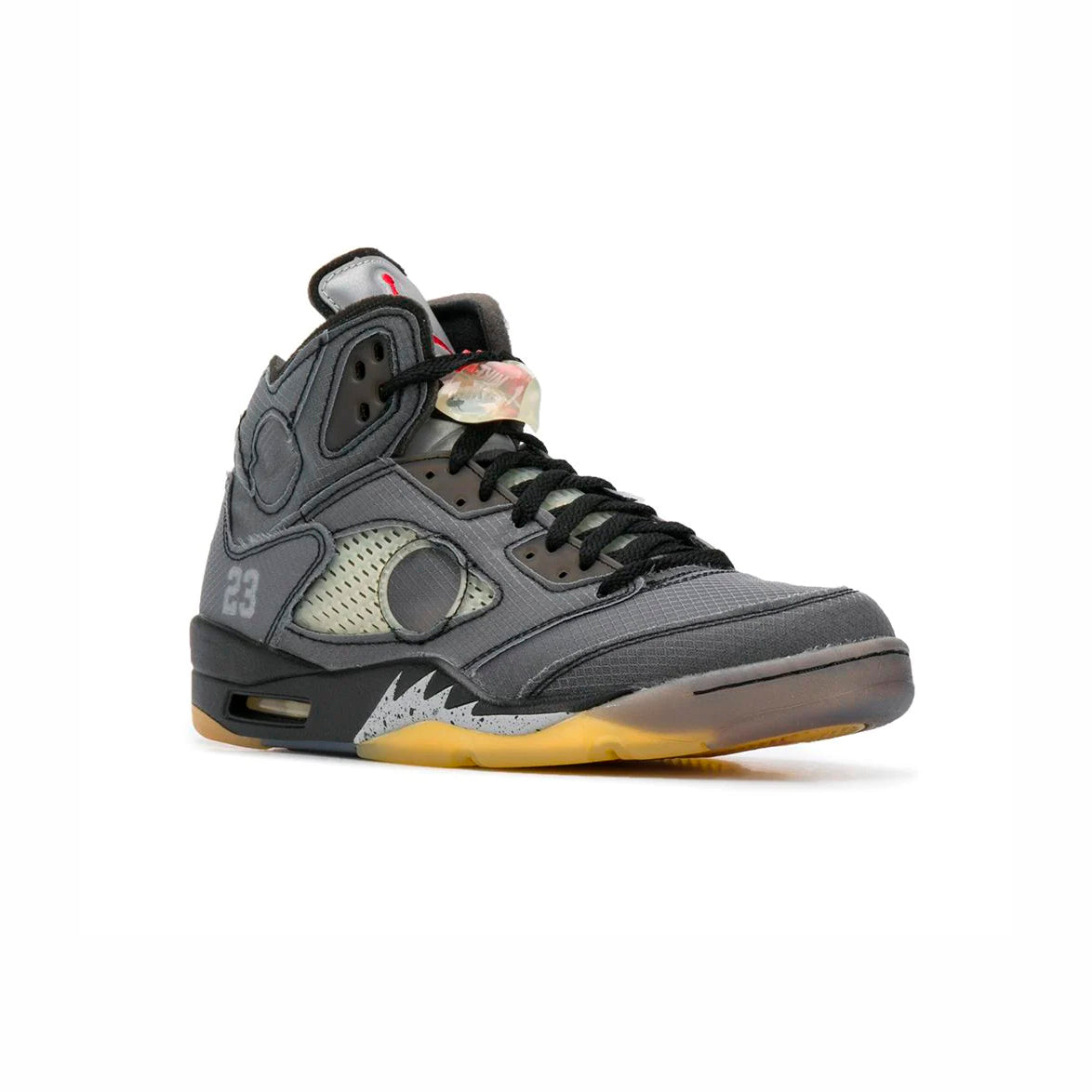 Nike Air Jordan 5 Retro Off-Weiß Grau Schwarz Gelb Herren