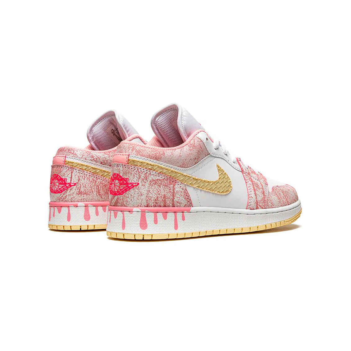 Nike Air Jordan 1 Low Paint Drip Damen Herren Rosa Gold