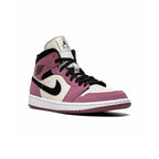 Nike Air Jordan 1 Mid Rosa Berry Schwarz Weiß Damen