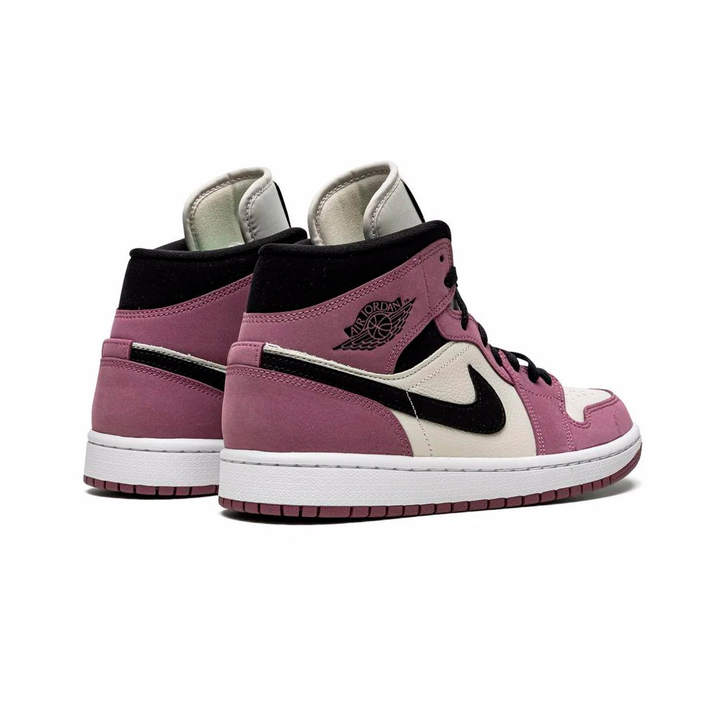 Nike Air Jordan 1 Mid Rosa Berry Schwarz Weiß Damen