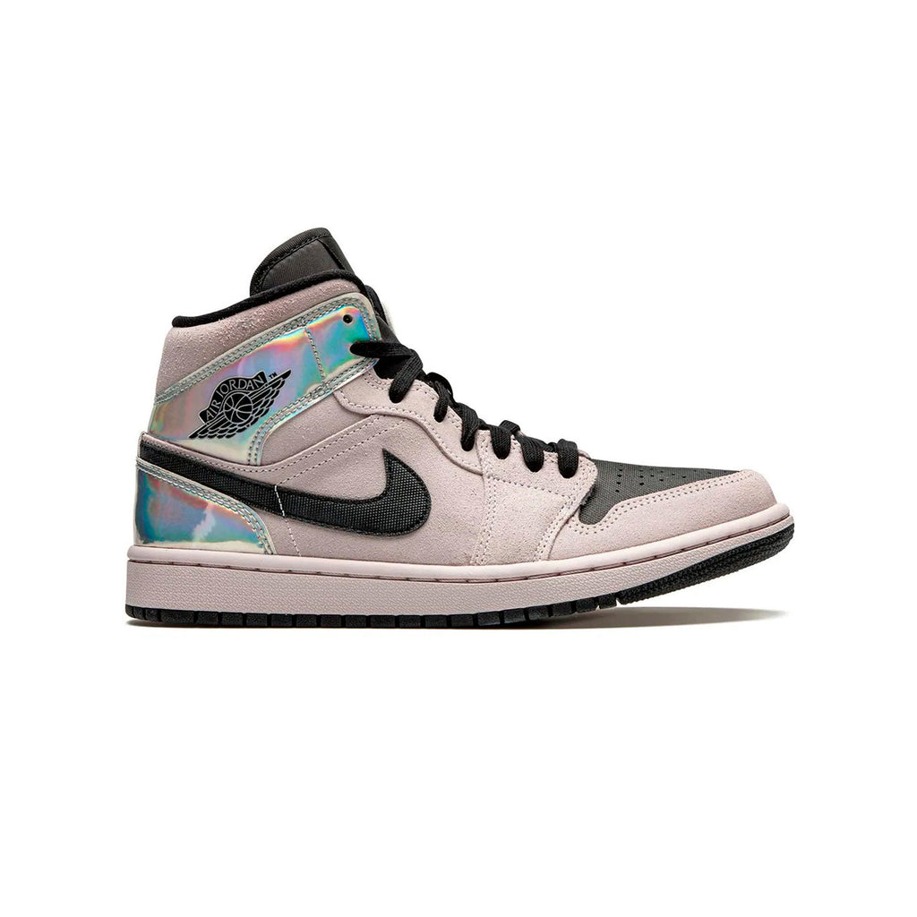 Nike Air Jordan 1 Mid Rosa Iridescente Schwarz Damen