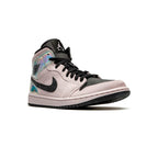 Nike Air Jordan 1 Mid Rosa Iridescente Schwarz Damen