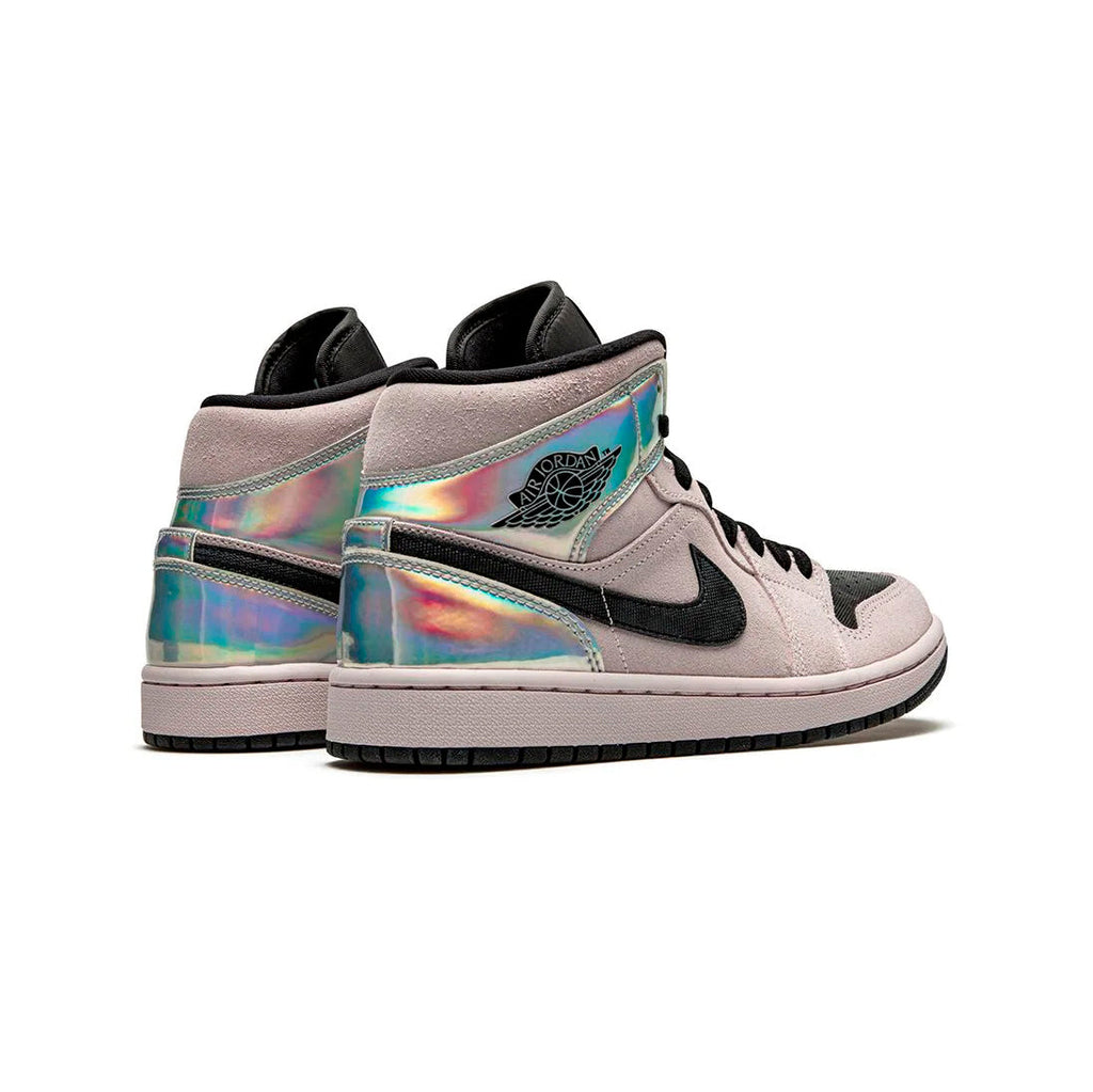 Nike Air Jordan 1 Mid Rosa Iridescente Schwarz Damen