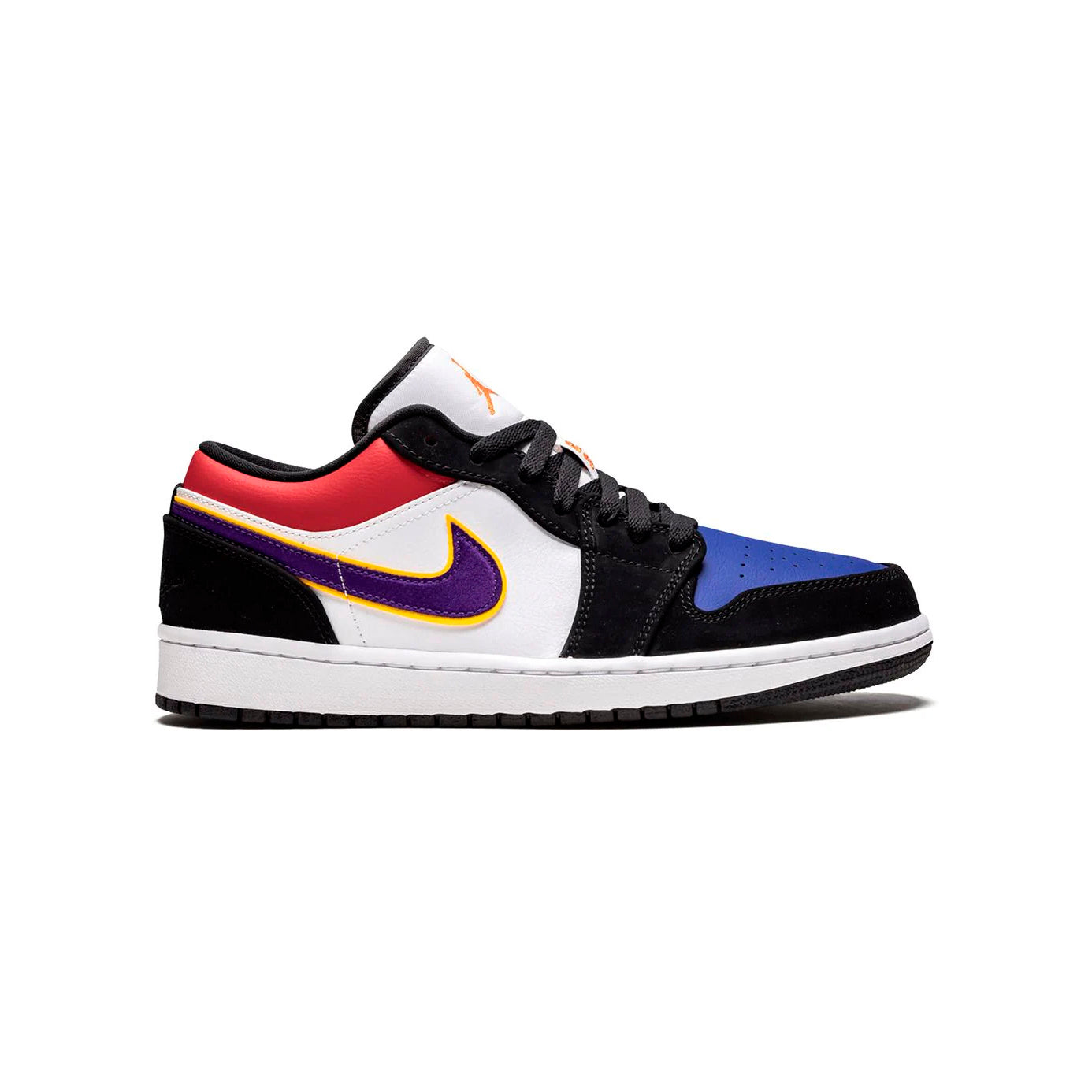 Nike Air Jordan 1 Low Multicolore Lakers Violett Gelb Weiß