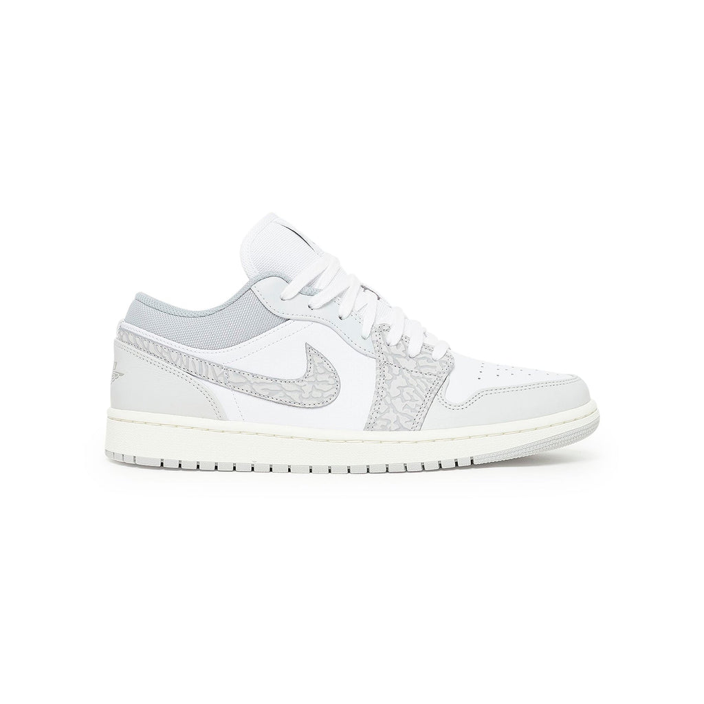 Nike Air Jordan 1 Low Grau Fumo Print Elephant Weiß