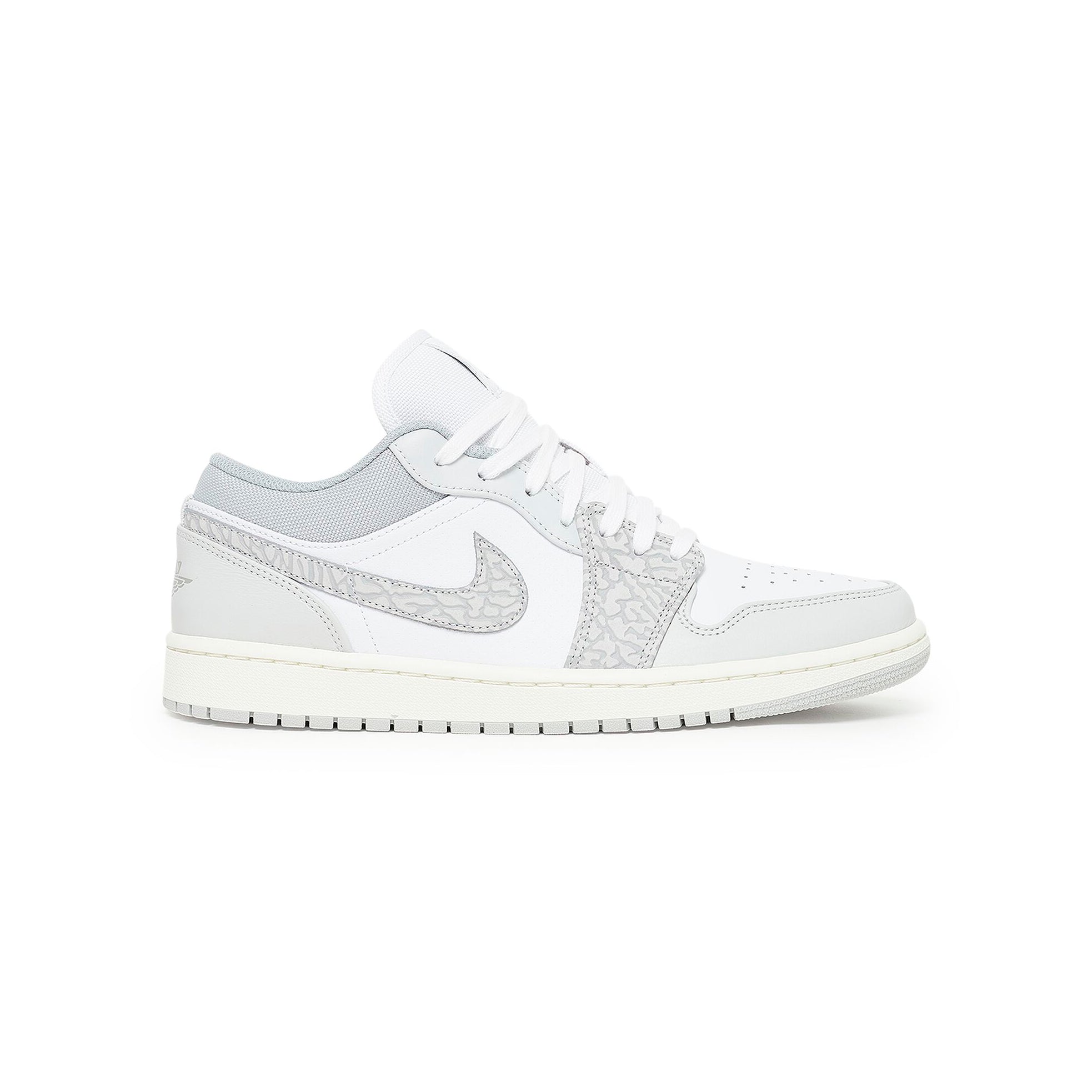 Nike Air Jordan 1 Low Grau Fumo Print Elephant Weiß