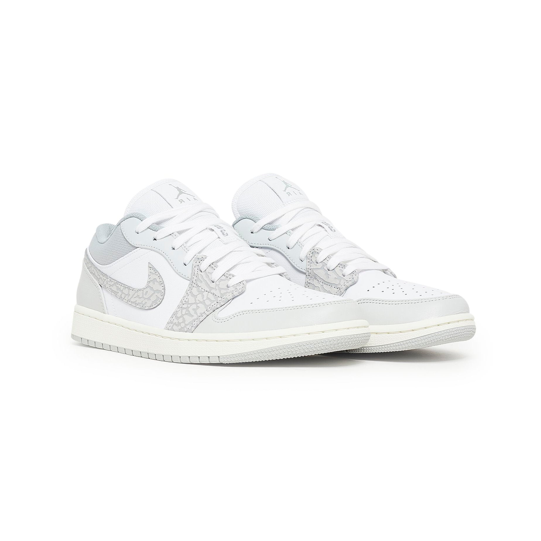 Nike Air Jordan 1 Low Grau Fumo Print Elephant Weiß