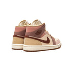 Nike Air Jordan 1 Mid Braun Rosa Smoky Mauve Retro