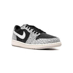 Nike Air Jordan 1 Low Retro Schwarz Cemento Grau Weiß Herren