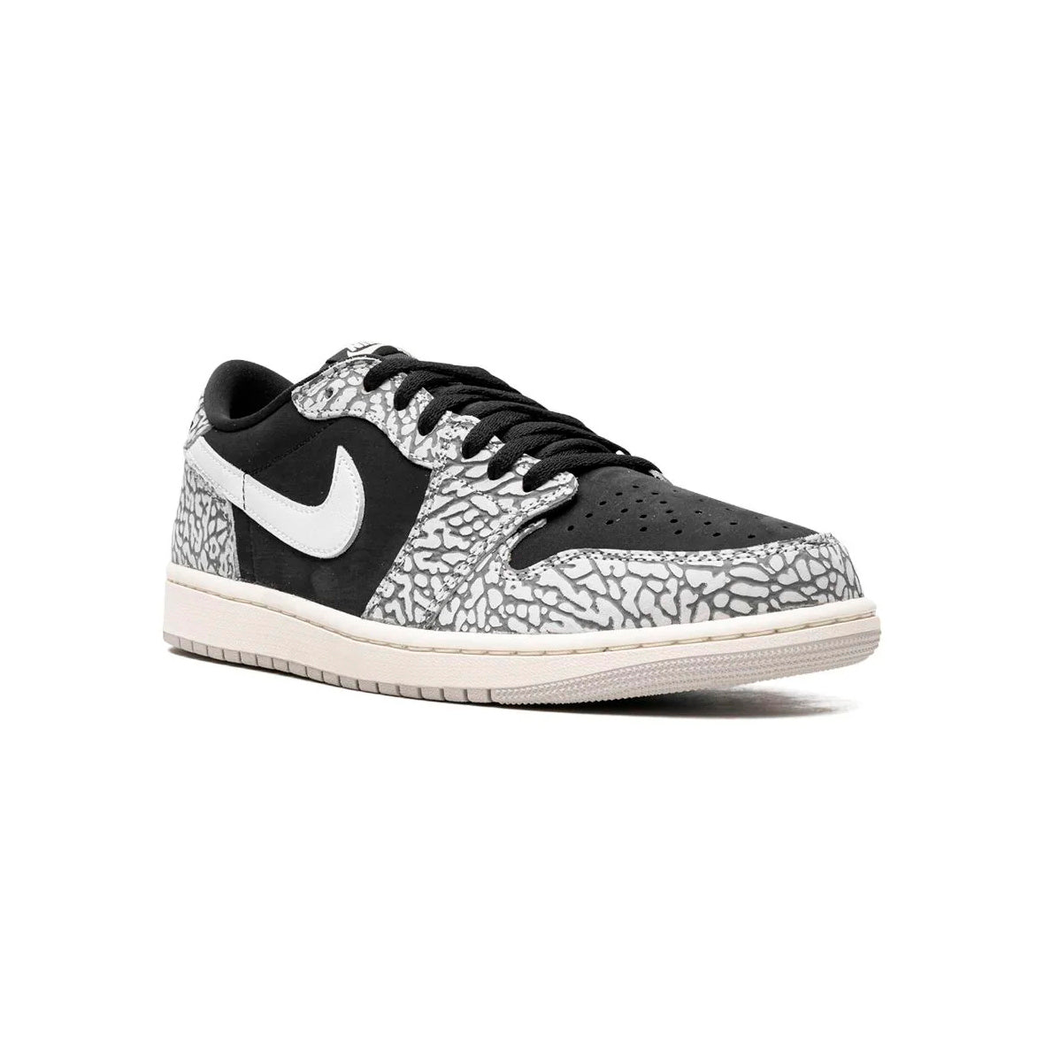 Nike Air Jordan 1 Low Retro Schwarz Cemento Grau Weiß Herren