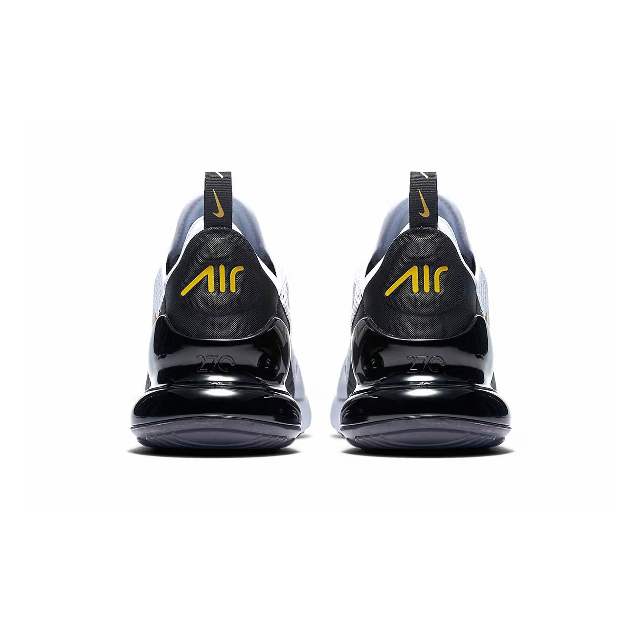 Nike Air Max 270 Weiß Schwarz Gold Metallico Herren Sneaker Elegant