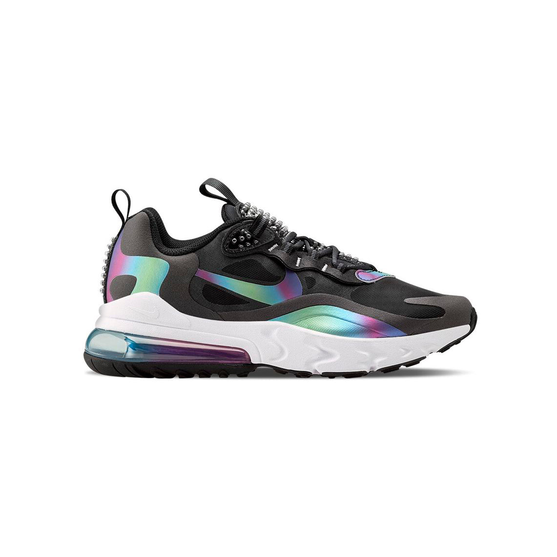 Nike Air Max 270 React Schwarz mit Effetto Cromatico Iridescente
