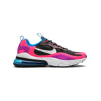 Nike Air Max 270 React Schwarz mit Details Rosa Hyper und Violett Vivid