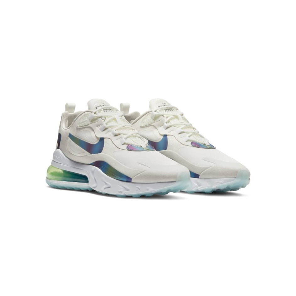 Nike Air Max 270 React Weiß mit Effetto Cromatico Iridescente