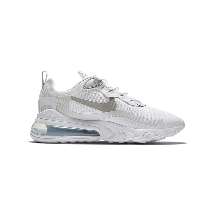 Nike Air Max 270 React Weiß mit Details Grau Fumo Hell