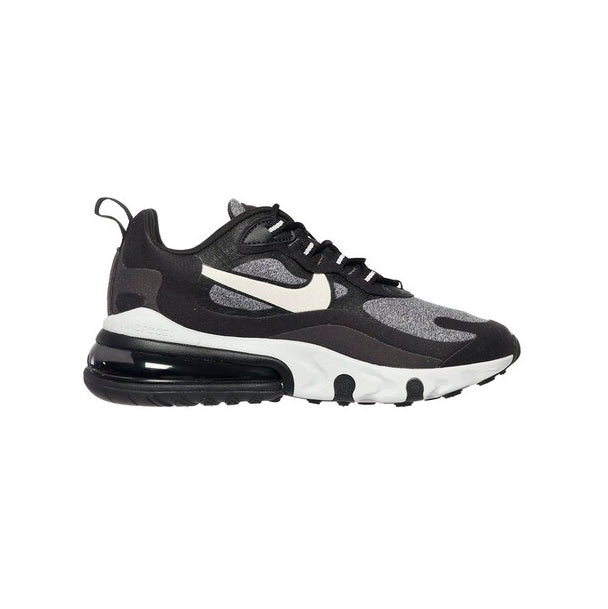Nike Air Max 270 React Schwarz mit Details Weiß und Grau