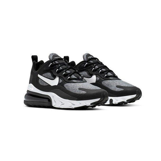 Nike Air Max 270 React Schwarz mit Details Weiß und Grau