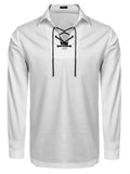 Casual Lace Up Henley Hemd
