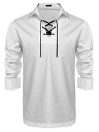 Casual Lace Up Henley Hemd