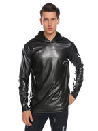 Casual Metallic Shiny Hoodie