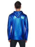 Casual Metallic Shiny Hoodie