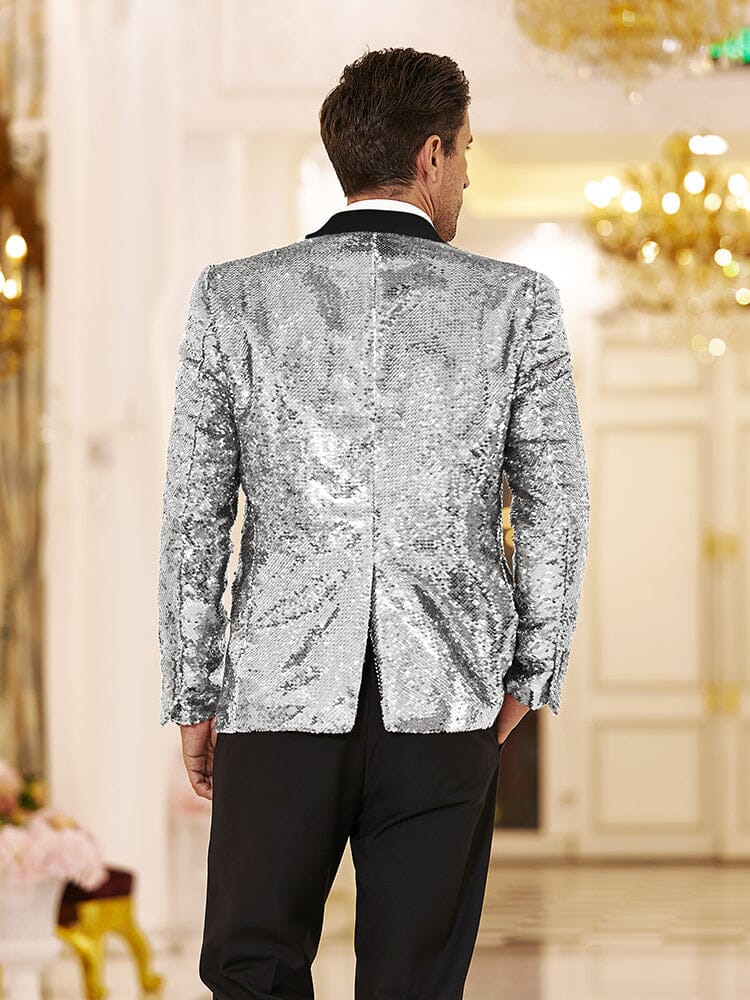 Men's Shiny Sequins Anzug Jacke (US Only)