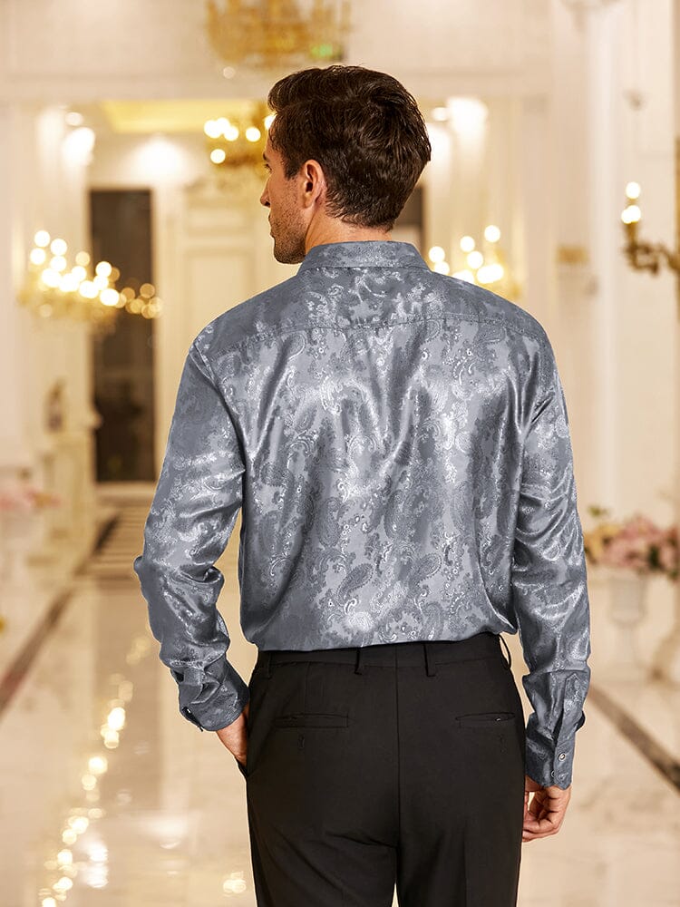 Floral Printed Long Sleeve Dress Shirt