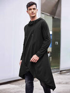 Casual Asymmetrie Hem Pullover Mit Kapuze Poncho Sweatshirt
