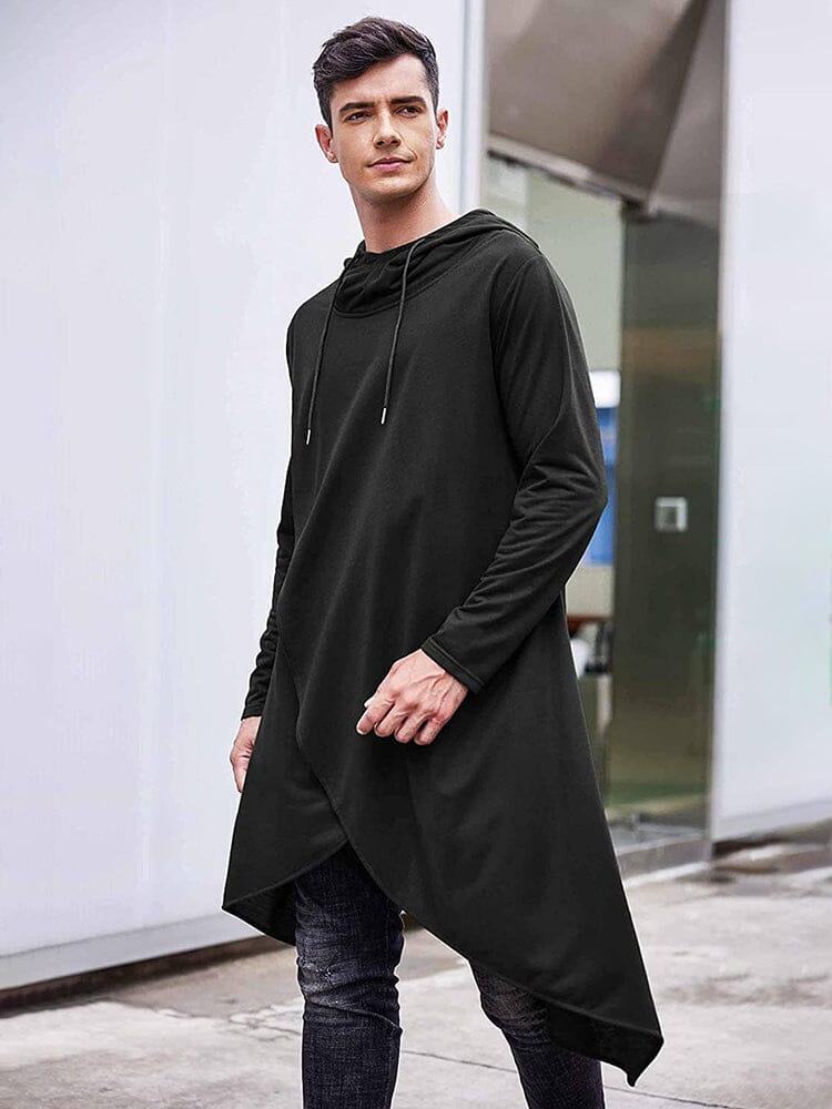 Casual Asymmetrie Hem Pullover Mit Kapuze Poncho Sweatshirt