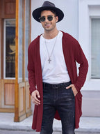 Lang Mit Kapuze Schalkragen Kragen Overcoat with Pockets