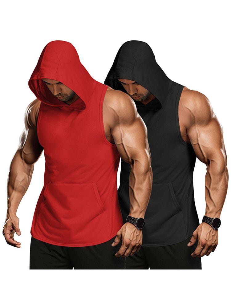 Workout 2 Packs Mit Kapuze Tank Tops