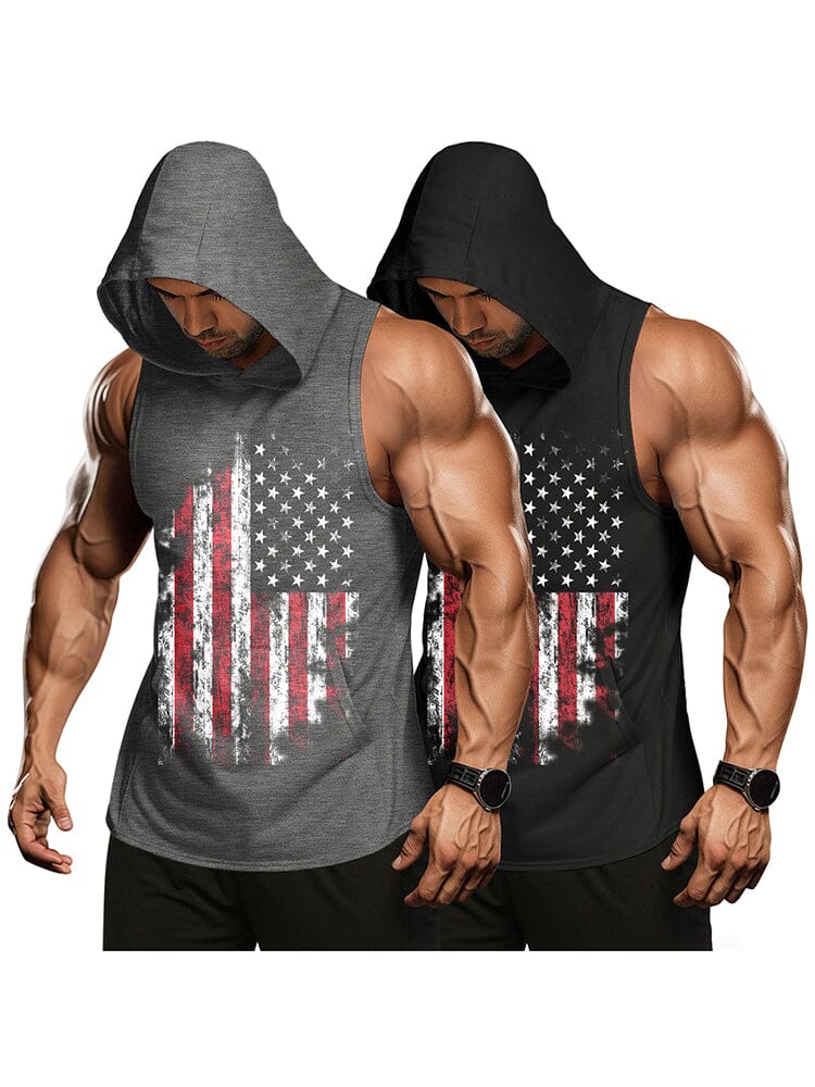 Workout 2 Packs Mit Kapuze Tank Tops