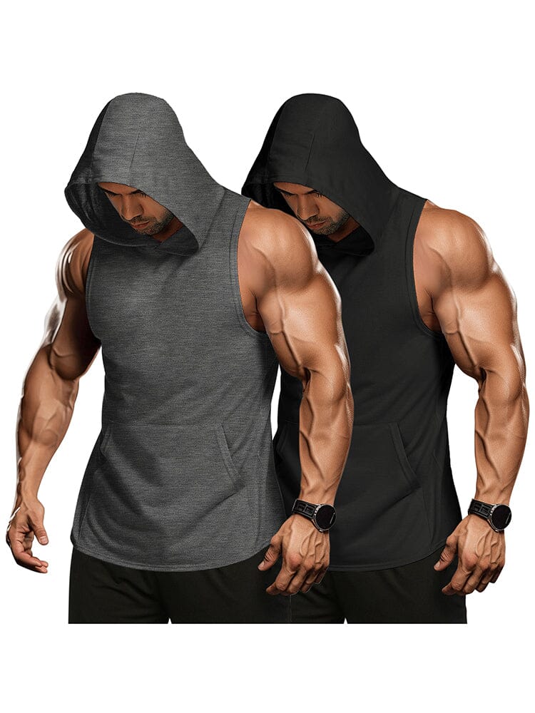 Workout 2 Packs Mit Kapuze Tank Tops